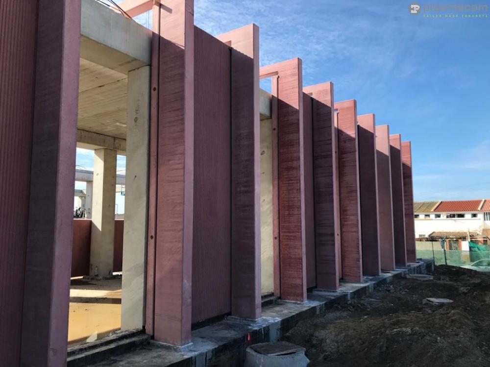 PLASMACEM - TAILOR MADE CONCRETE - GRECATA J FOR NEW BUILDING IN PORTUGAL