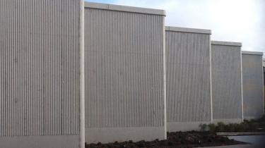 WALLS MADE IN PRECAST WITH OUR FORMLINER TYPE ESX / 0210-ONDULATO  hight 5ml. in one sheet.